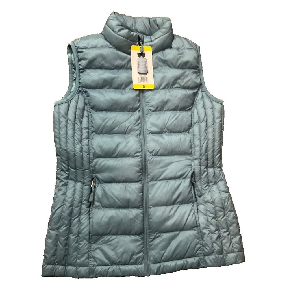 32 Degrees Puffer Quilted Vest Jacket Women’s Sleeveless Small Blue